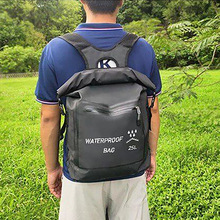 户外防水包游泳溯溪漂流浮潜沙滩包登山背包便捷PVC防水双肩背包