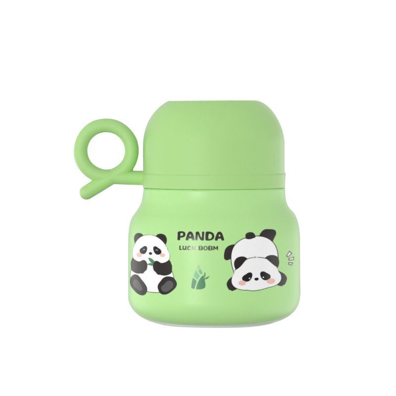 Panda burbuja copos 316 de acero inoxidable de alto valor nominal taza de aislamiento de doble capa con taza cucharada hermosa chica de aislamiento de calor