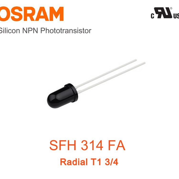 代理原装欧司朗OSRAM 传感器 光电晶体管SFH 314 FA