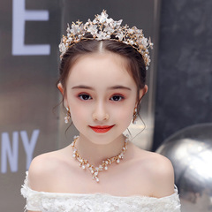 韓国版の子供の王冠の頭飾りの王女の女の子の王冠の誕生日の子供の女の子の髪飾りの人は赤ちゃんの髪のカチューシャを演じます。