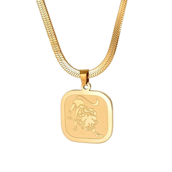 Retro matte square pendant