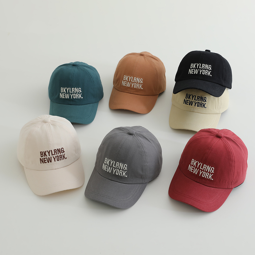 ins sombrero coreano para niños primavera y otoño letras delgadas bordadas sombrero de béisbol bebé sombrero coreano sombrero retro sombrero