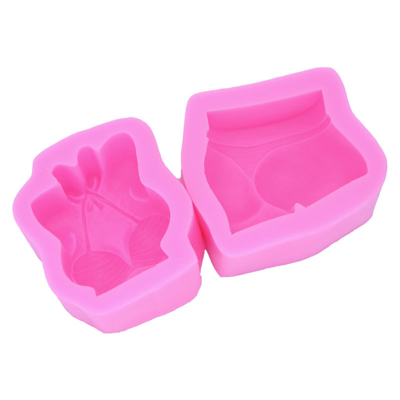 Bikini molde de silicona DIY creativo hornear decoración chocolate pudín mousse