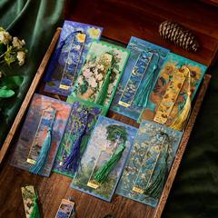 早泡金属ブックマーク芸術の歌シリーズ創意復古名画金属手帳ストラップ読書ブックホルダー