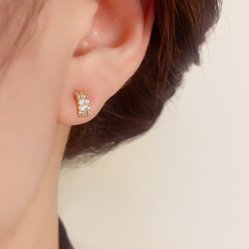 All Seasons Season 1 Set Simple Style Geometric Square Copper Women's Earrings Ear Studs