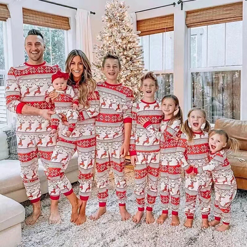 Amazon ebay good 2024 Europe and the United States Christmas new parent-child home suit pajamas Amazon ebay good 2024 Europe and the United States Christmas new parent-child home suit pajamas