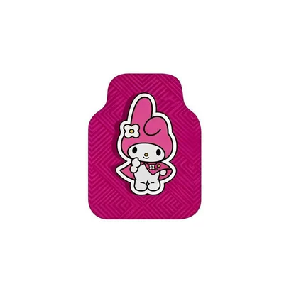 Interior Mat, Mud-Scratch-Resistant, Dirt-Resistant, Wear-Resistant, Avtomobil döşəmə paspasları - rose-red-cape-my-melody-single-front-row-silk-loop-5060cm