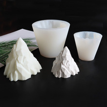 立体3D冰山慕斯蛋糕模具雪山冰淇淋模具大号火山香薰蜡烛硅胶模具