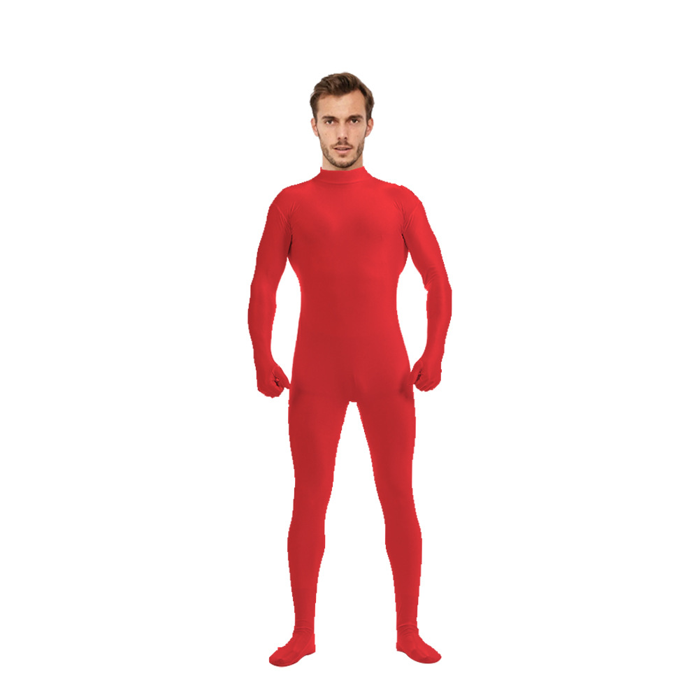 Body de 5 piezas de color sólido, estilo zentai, para danza y espectáculos, éxito de ventas transfronterizo.