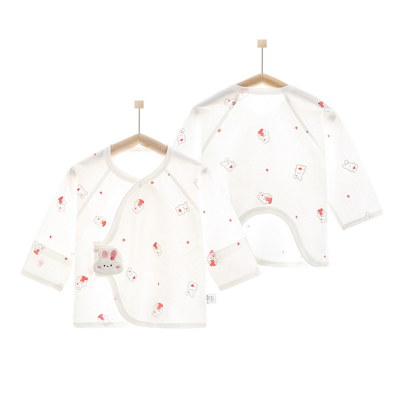 Newborn summer half back boneless cotton monk clothing summer air conditioning clothing newborn baby pajamas baby clothing wholesale