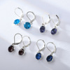 Metal advanced crystal, brand zirconium, earrings, simple and elegant design, bright catchy style