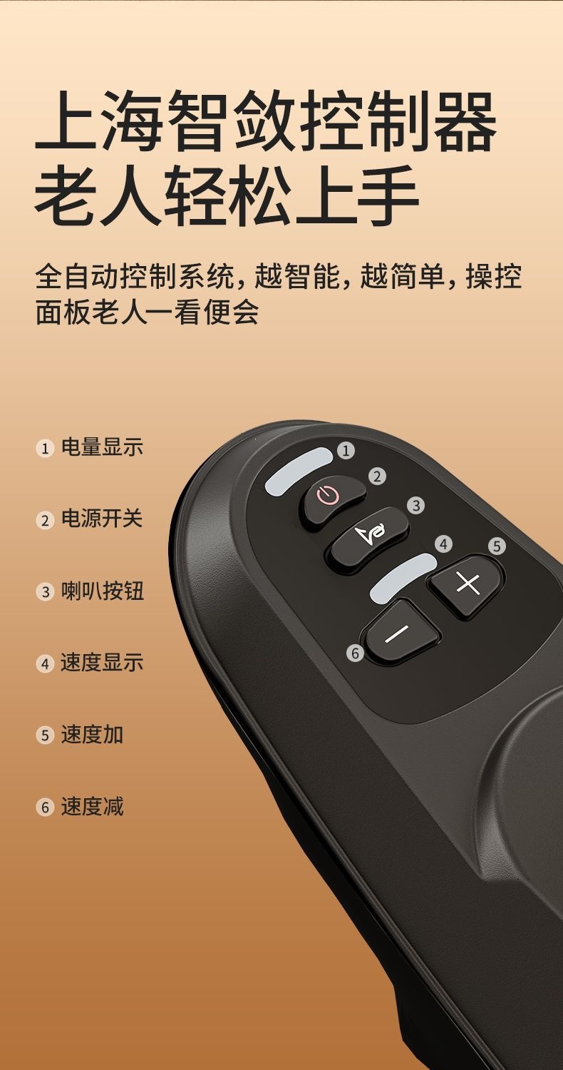 New electric wheelchair for grocery shopping, lightweight, intelligent, fully automatic, foldable, portable for the disabled, suitable for the elderly