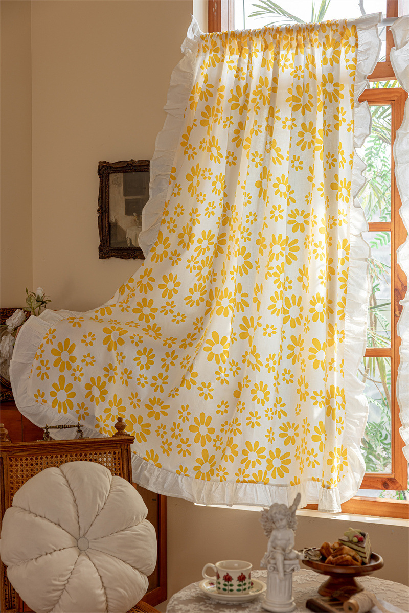 Short Cotton Kitchen Window Curtains For Home Decoration_voghion.com