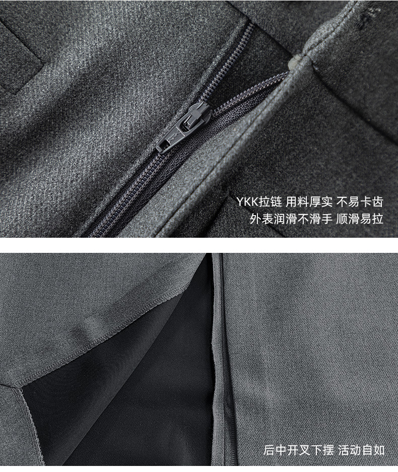 Váy midi len Tencel xám đậm xẻ tà ống suông đa năng — màu xám chi tiết 23