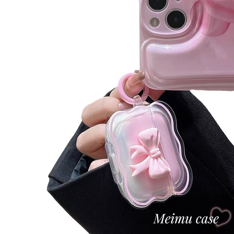 Aplicable para Apple Bluetooth auriculares cubierta de la niña halo tiño arco Airpods4 cubierta de protección de la onda auriculares caso pro3 image 6