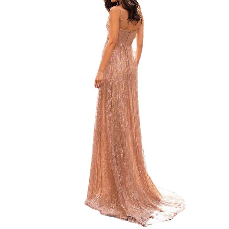 Europa y América del comercio exterior Amazon AliExpress deseo estación independiente nueva sexy Correa encaje largo adelgazamiento vestido de noche