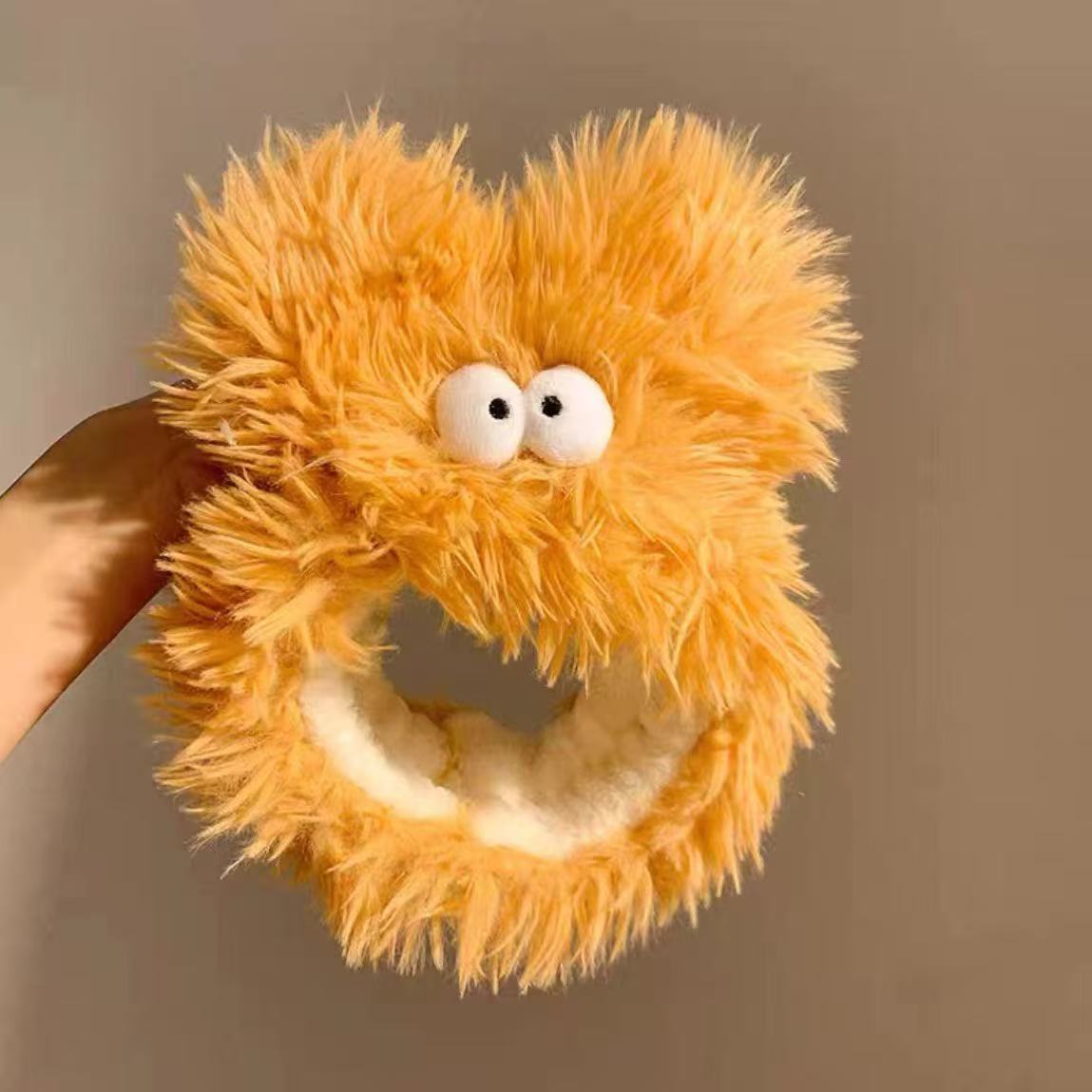 Caricatura verde rana correa de cabello mujer nuevo lindo gran ojo correa de cabello lavar la cara correa de cabello máscara de Navidad tocado