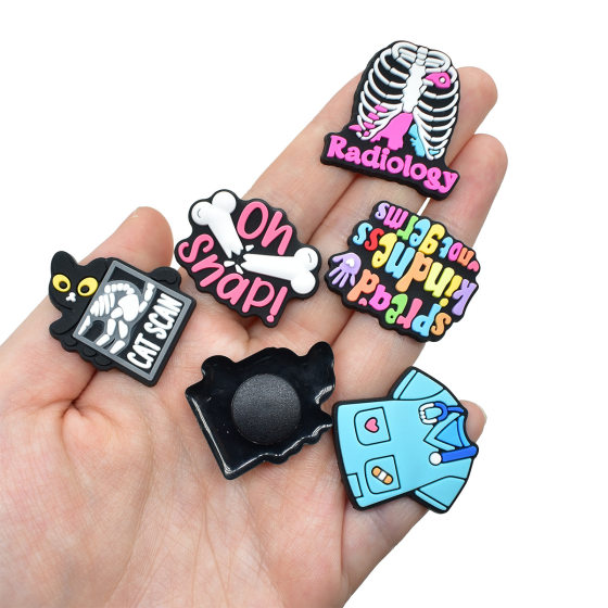 Cross-Border Creative and Interesting Medical Care Series Clogs DIY Accessories Shoes Flower Shoes Beach Shoes Decorative Accessories Ready for Sale