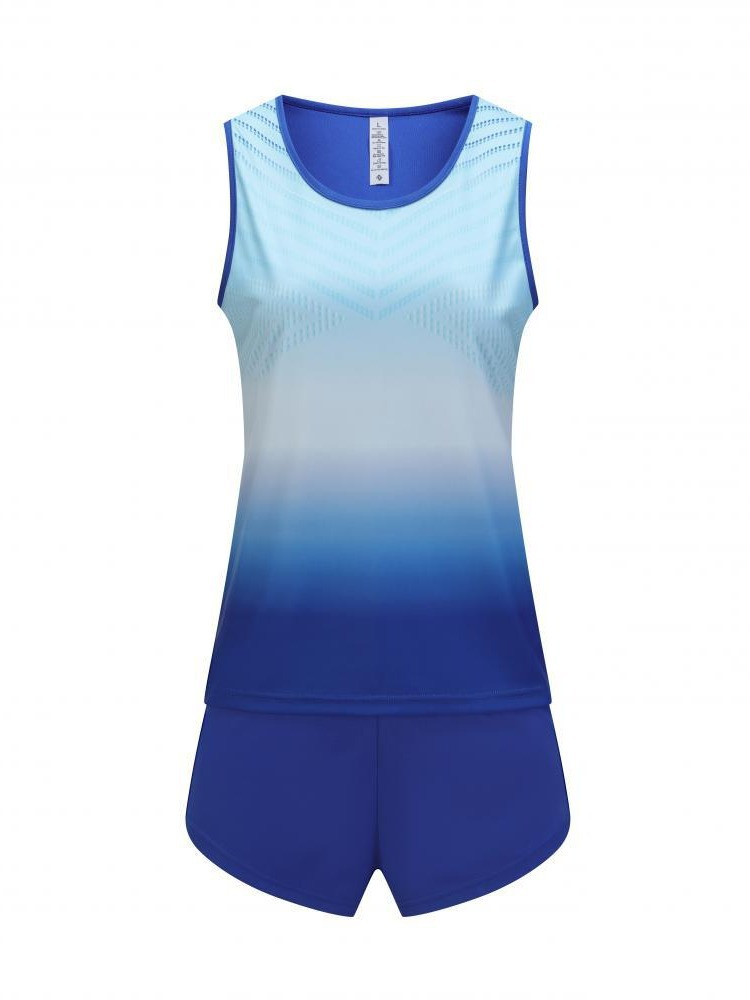 Trajes de entrenamiento de atletismo de mujeres trajes deportivos de maratón correr chaleco de secado rápido ocio suelto 8316