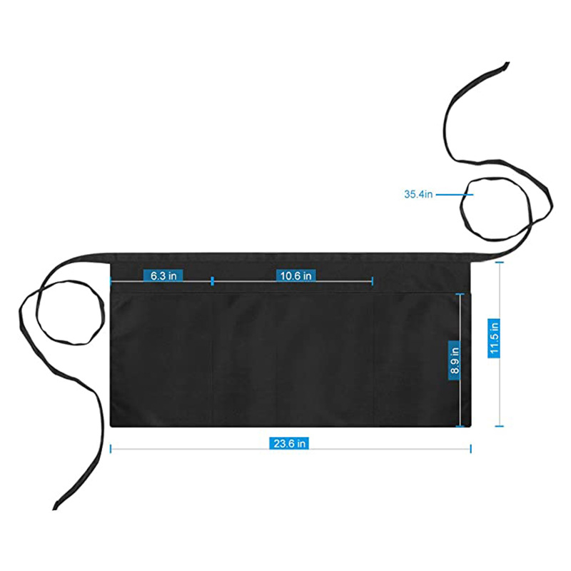 Delantal corto de poliéster de Amazon, moderno y sencillo, para pintura, publicidad, trabajo, fabricante mayorista de delantales cortos.
