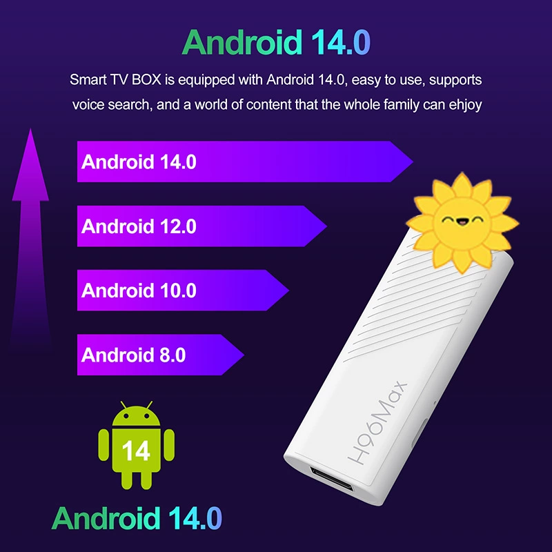 H96 MAX h313 мини ТВ-приставка Android 14 интернет ТВ-бокс 4K HD для домашнего ТВ