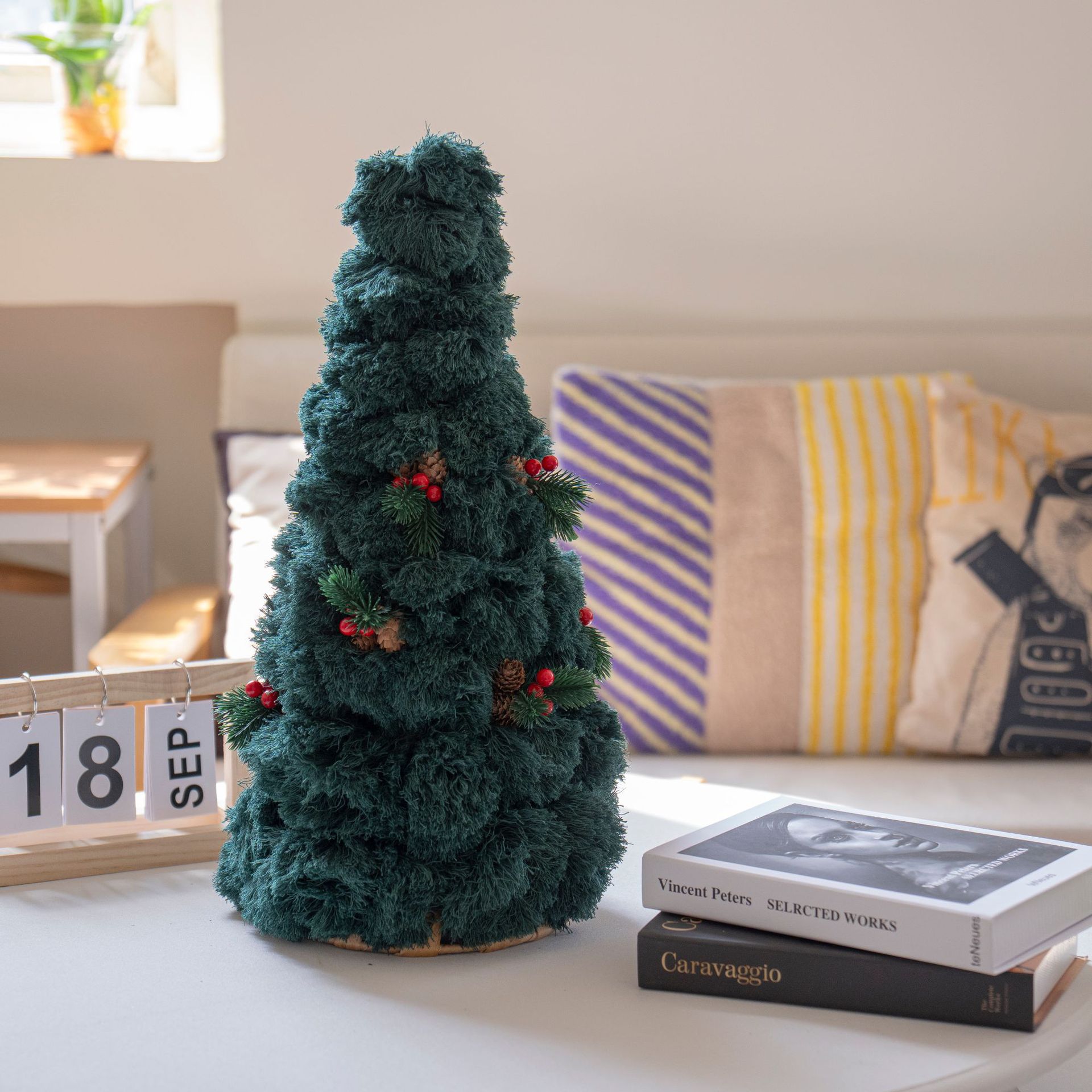 Mini árbol de Navidad base árbol de Navidad DIY material base calabaza grasa decoración artesanal decoración de atmósfera de Navidad doméstica