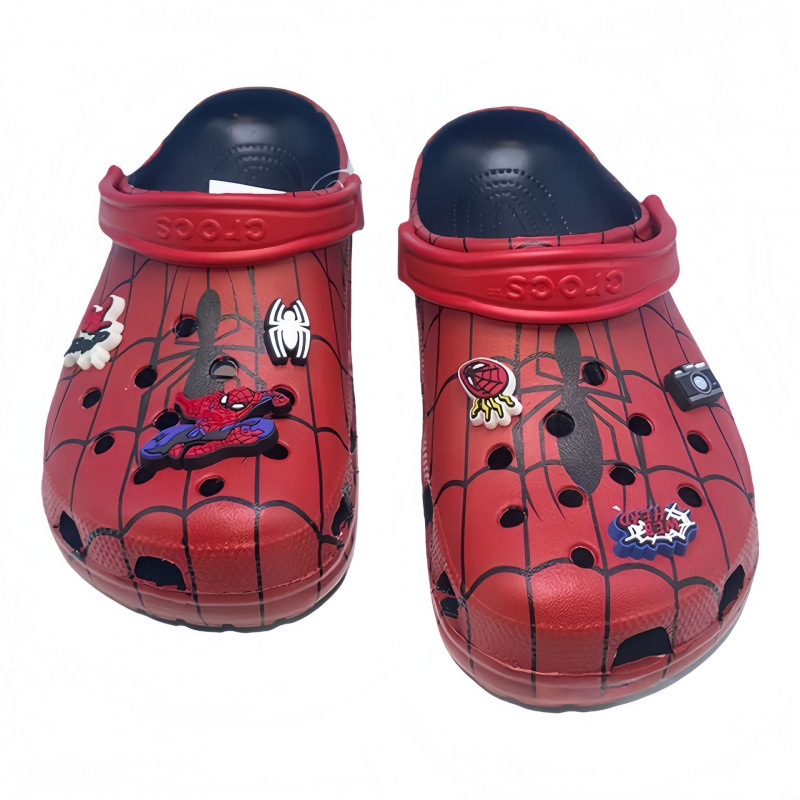 In-Stock Spider-Man Classic Clogs Outdoor Closed-Toe Slippers Beach Parent-Child Wholesale Dropshipping