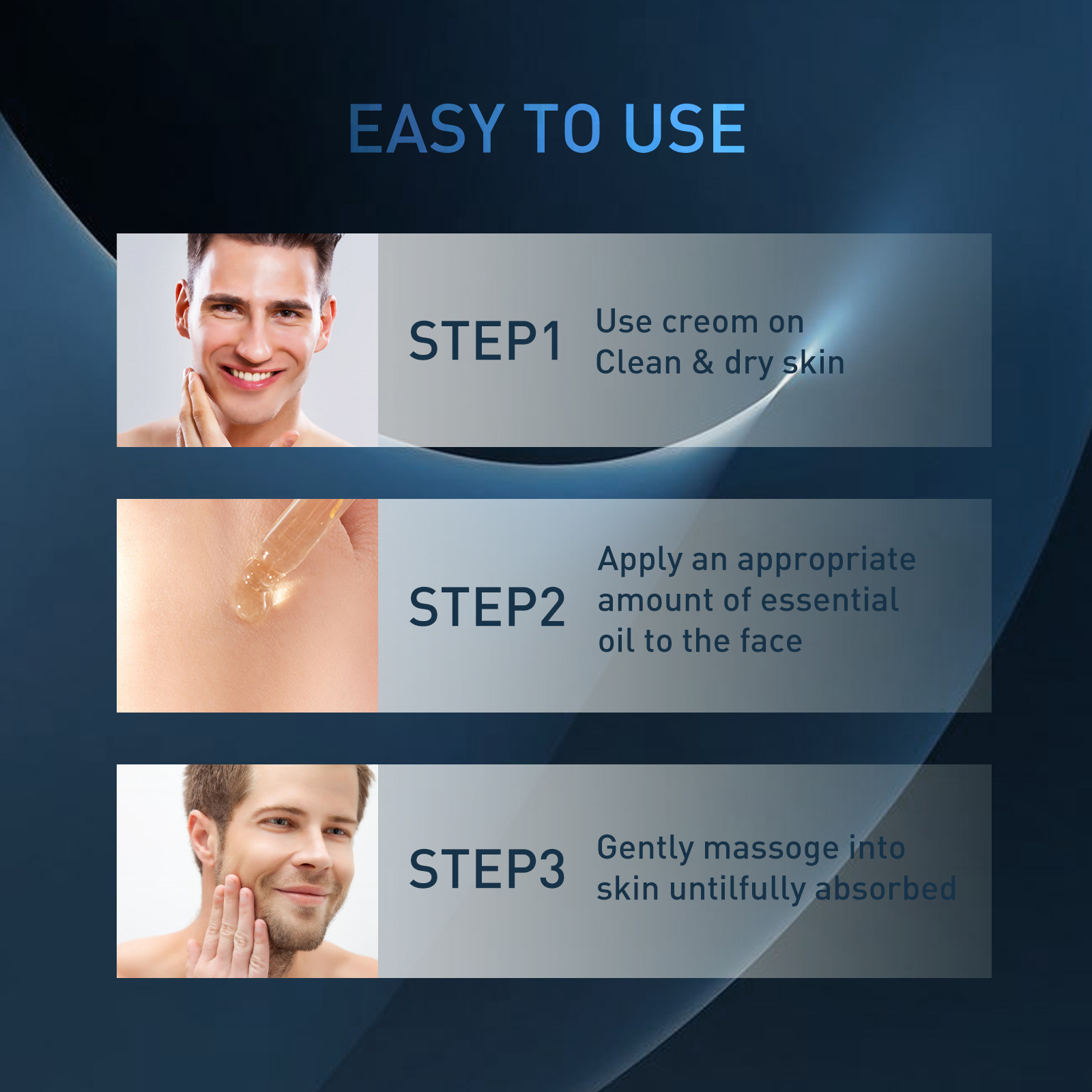 Essenza detergente per l'acne oligopeptidica da uomo: ottieni una pelle più chiara oggi stesso!_voghion.com
