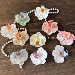 高品质3D打印皱边蝴蝶兰花朵 欧式蝴蝶兰仿真花鞋花配件手工头饰
