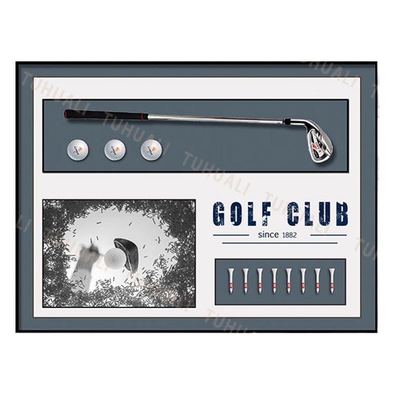 Golf colgando pintura sala de estar pintura decorativa sofá Fondo pared estéreo pintura pasillo pintura Club creativo colgando pintura