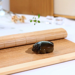 Jin Yu Tang Xinjiang Hotan Jade Exquisite Xinjiang Hotan Qiemo Sugar Jade Dragon Turtle Old Sugar Color Carving Ancient and Simple