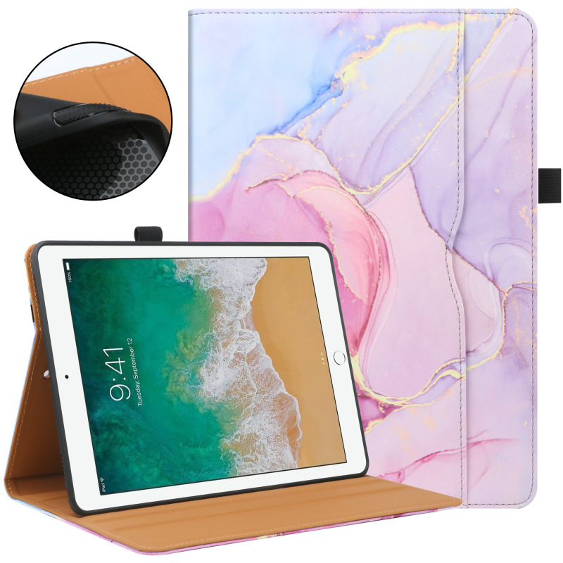 Suitable for iPad 9.7 5/6/7 generation multi-angle sewing front support type business flat case custom
