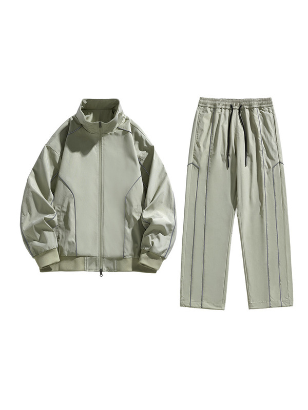 In autumn 2025, the new leisure sports suit (T400 Oxford horizontal fabric) water-repellent jacket is off In autumn 2025, the new leisure sports suit (T400 Oxford horizontal fabric) water-repellent jacket is off