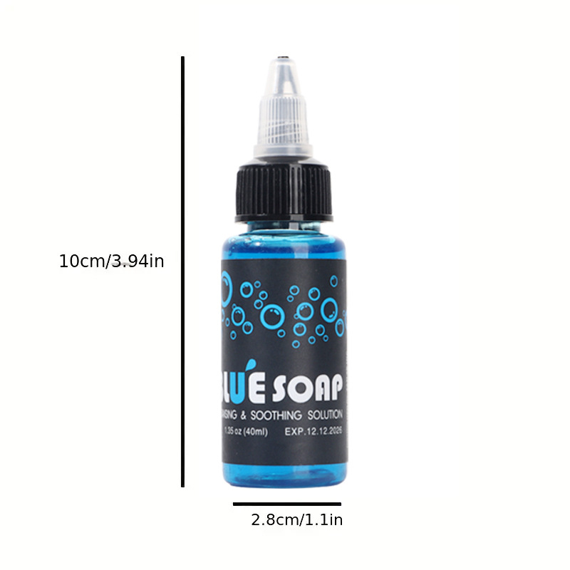 Transfronterizo azul algas tatuaje solución de limpieza de espuma desinfectante limpieza azul algas 40ML tatuaje suministros de limpieza tatuaje consumibles
