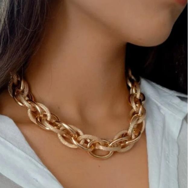 European and American Cross-Border Fashion Punk Style Necklace for Women, New Street Style Threaded Neck Accessory, Short Versatile Chain