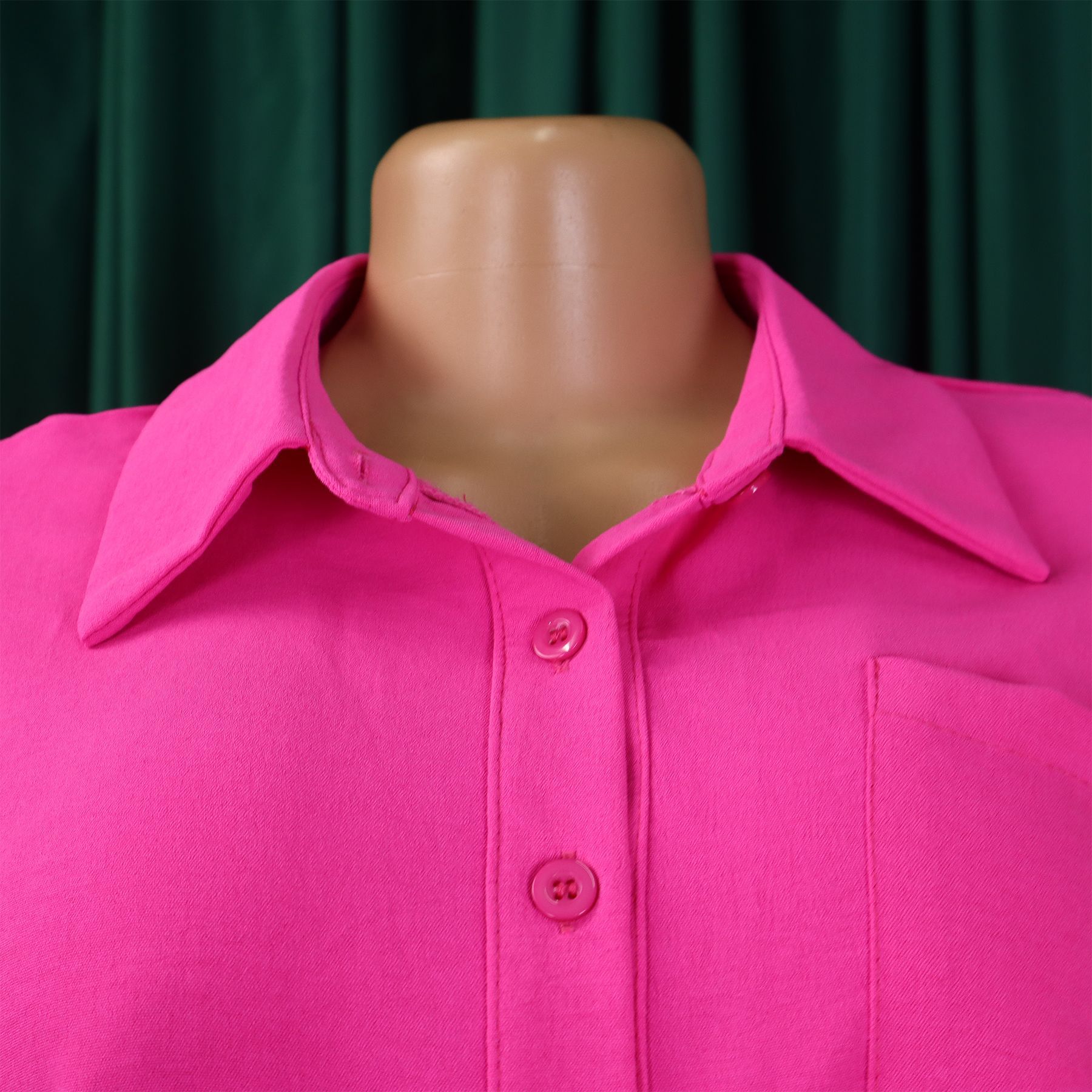 Women's Clothing summer new casual lapel short sleeved shirt shorts fashionable suit_mkmklike.com