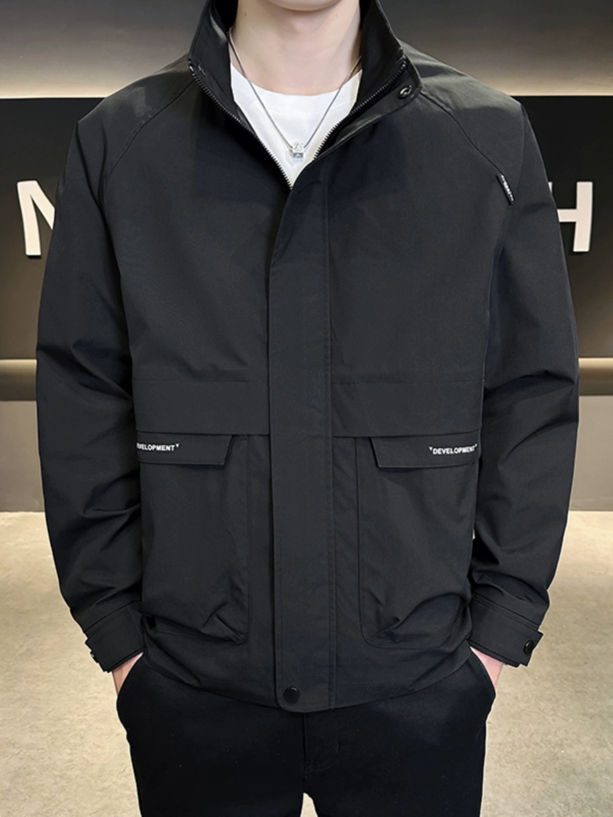 Мужская демисизонная трендовая куртка, slim fit, осенний сезон