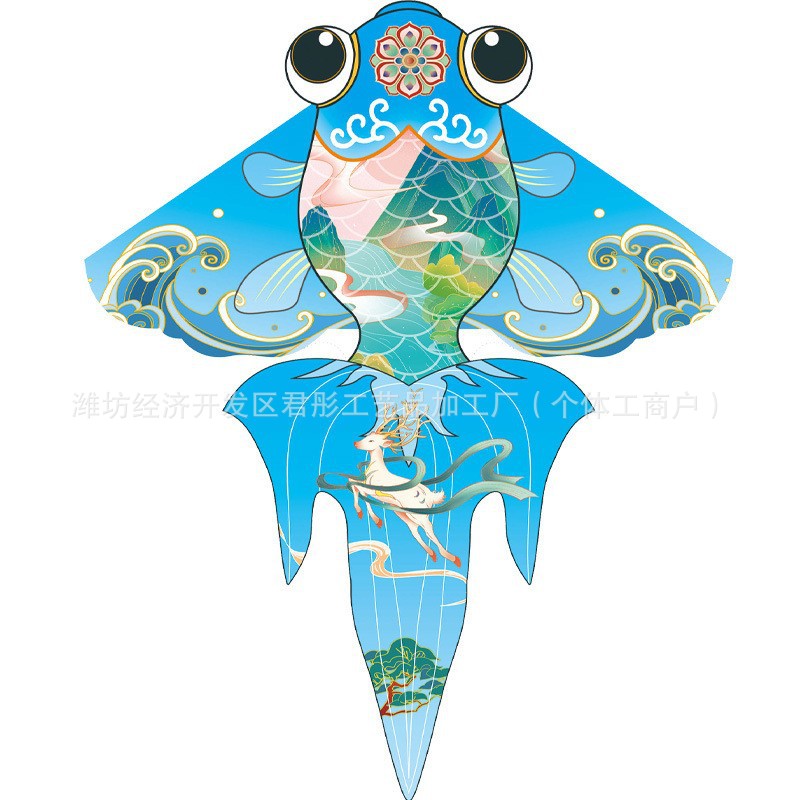 Bebé años de edad, regalo decoración kite props tradicional adulto niños chinos palillos de papel retro trago pez cometa image 10