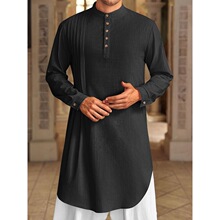 P 36903 New Middle East Men Button Cotton Linen Robe ��ʿŦ