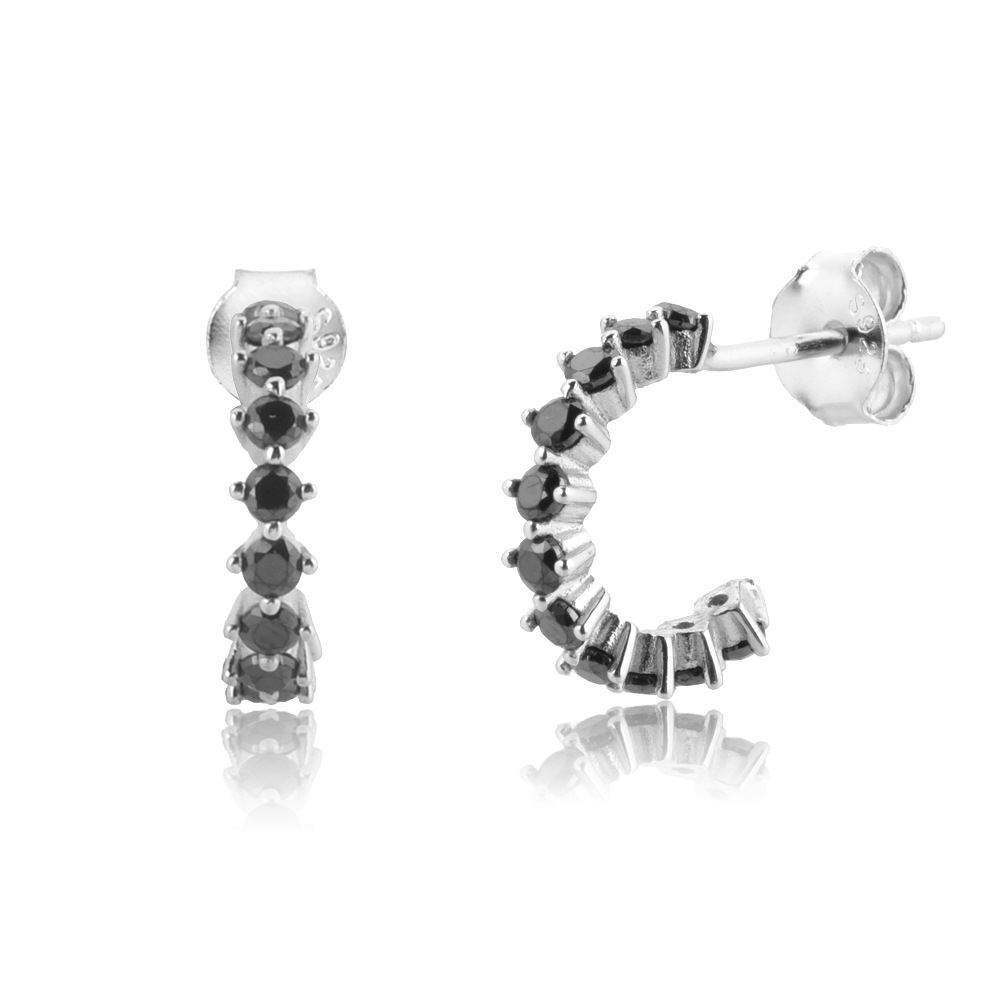 2g Weight 0.05µm-0.08µm Gold Plating Thickness Electroplating Gold Plating Process 925 Sterling Silver Ear Needle Material 18K Real Gold Plated, Platinum Plated Plating Material Zircon Inlay Material Ear Studs Classification 1 Pair Quantity Daily Occasion 925 Sterling Silver Material C Shape Pattern Women's Gender Simple Style, Classic Style Style Plating, Inlay Craft 1 Pair 925 Sterling Silver Zircon C Shape Ear Studs 7