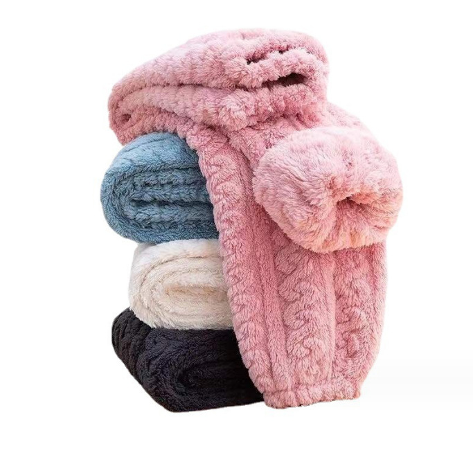 睡裤女长裤秋冬季珊瑚绒加绒加厚胖MM仙女暖暖裤法兰绒大码家居裤