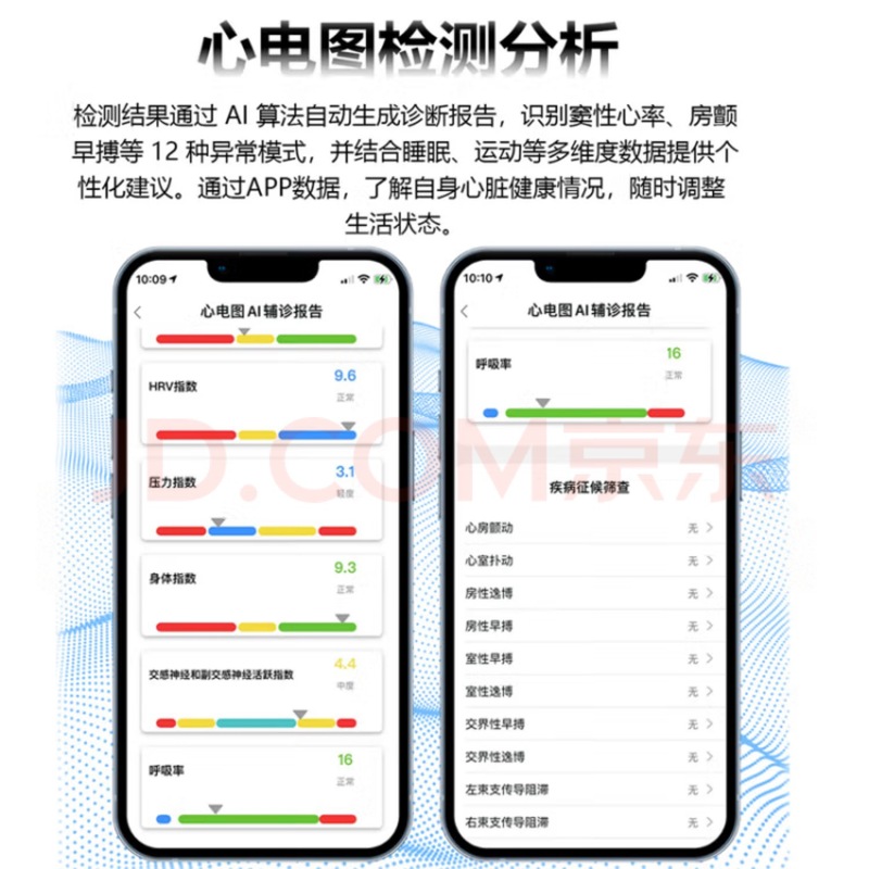 新しいスマート心電図体温リング心拍数血中酸素 ECG 心電図 AI 分析検出睡眠運動リング|undefined