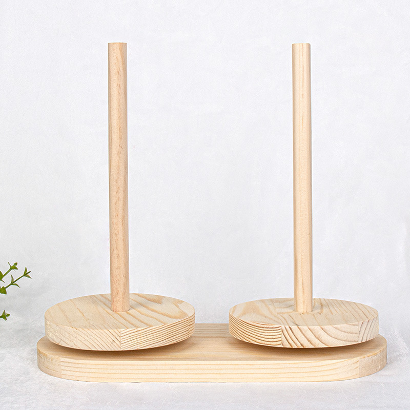 毛线轴手工编织绕线轴收纳神器辅助工具能转动木架旋转支架手工线|undefined