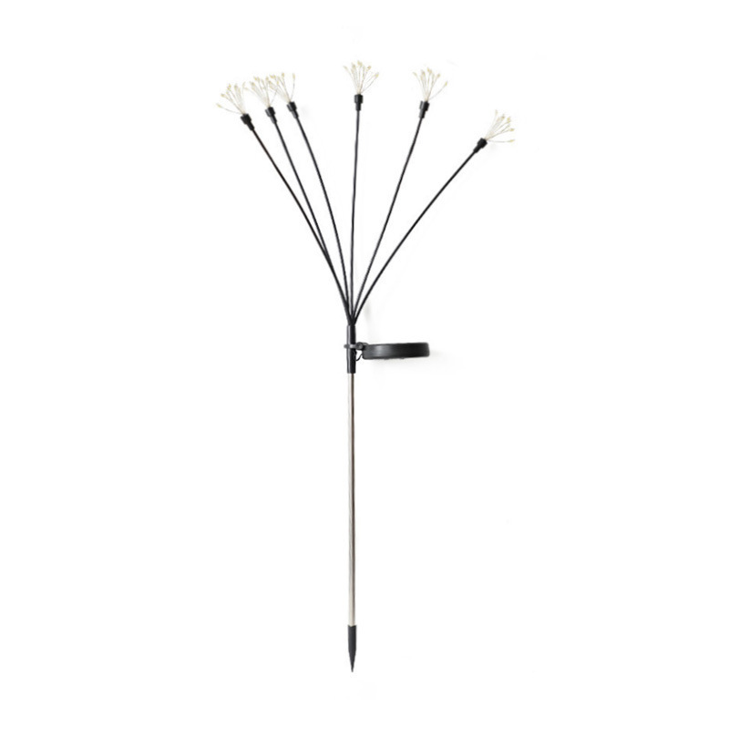 LED solar pequeña lámpara de fuegos artificiales al aire libre patio césped luces de decoración de Navidad lámpara de pétalos de tierra lámpara de luciérnagas de color