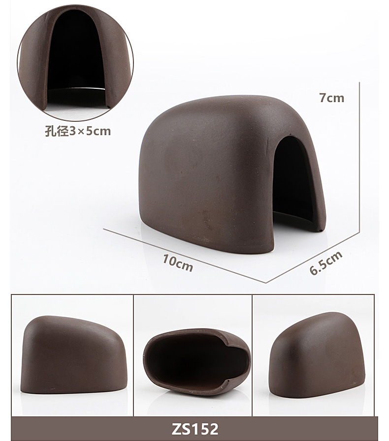 Cueva de reptiles Tanque de pargo de acuario Tanque de barro Acuario de forma especial Paisaje de cueva de piedra Cichlididae Decoración de pecera Casa de refugio