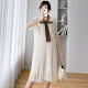 2024 Pregnant Women Summer Dress dress Chiffon Pleated Skirt Loose Large Swing Mid-length Pregnant Mother Skirt