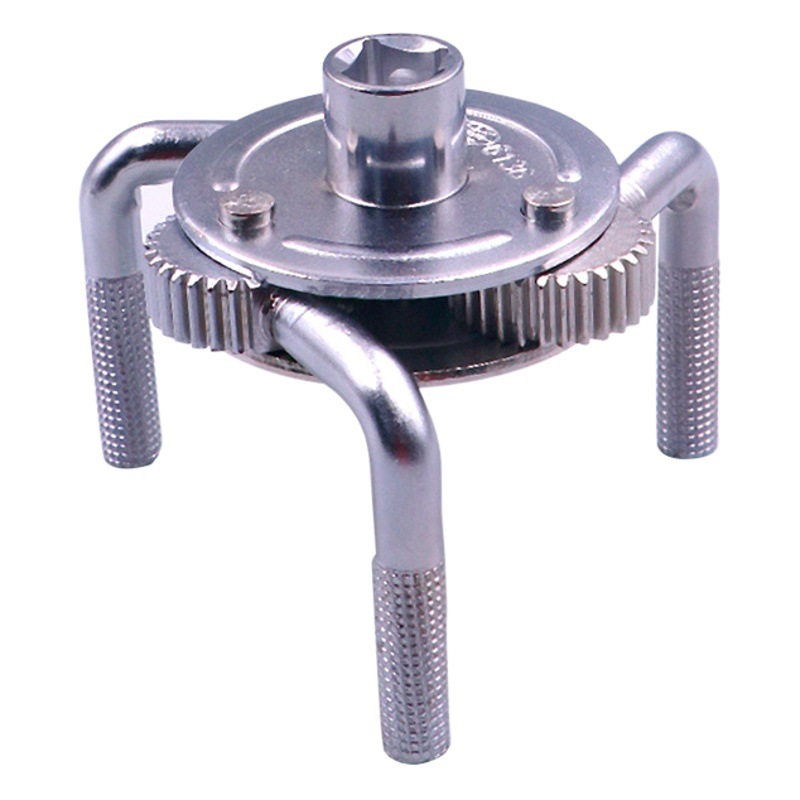 Llave de filtro de máquina de tres garras herramienta de desmontaje de rejilla de aceite de coche elemento de filtro universal ajustable multifunción