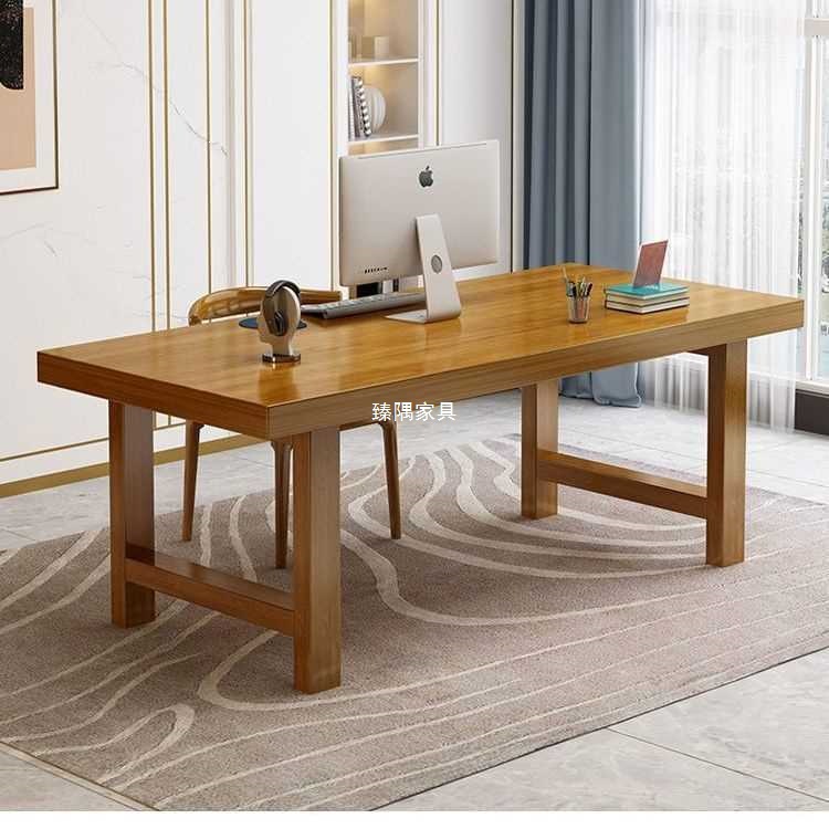 Escritorio moderno simple escritorio de computadora de madera maciza super gruesa sala de estar escritorio de estudio de escritorio de esquina larga