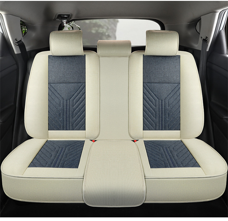 Car Seat Cover, Linen Seat Cushion, Special for All Seasons, Fabric Seat Cushion, Fully Designed and Adaptable, Fully Enclosed Design