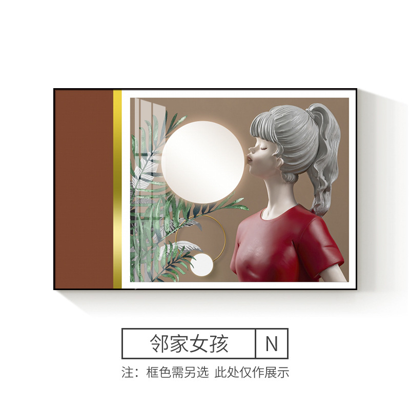 Caja de medidor eléctrico pintura decorativa moderna minimalista caja de puerta eléctrica que cubre la luz caja de distribución de lujo colgando pintura restaurante flip que cubre mural